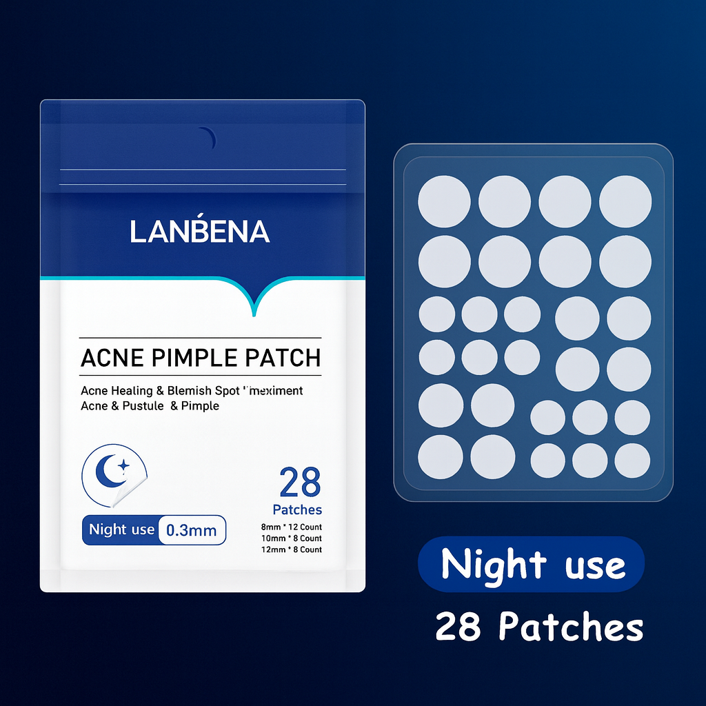 LANBENA acne pimple patch packaging with 28 patches 